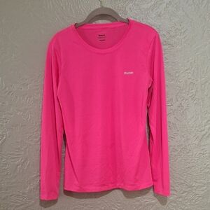 Reebok Vibrant Pink Long Sleeve Top Size M